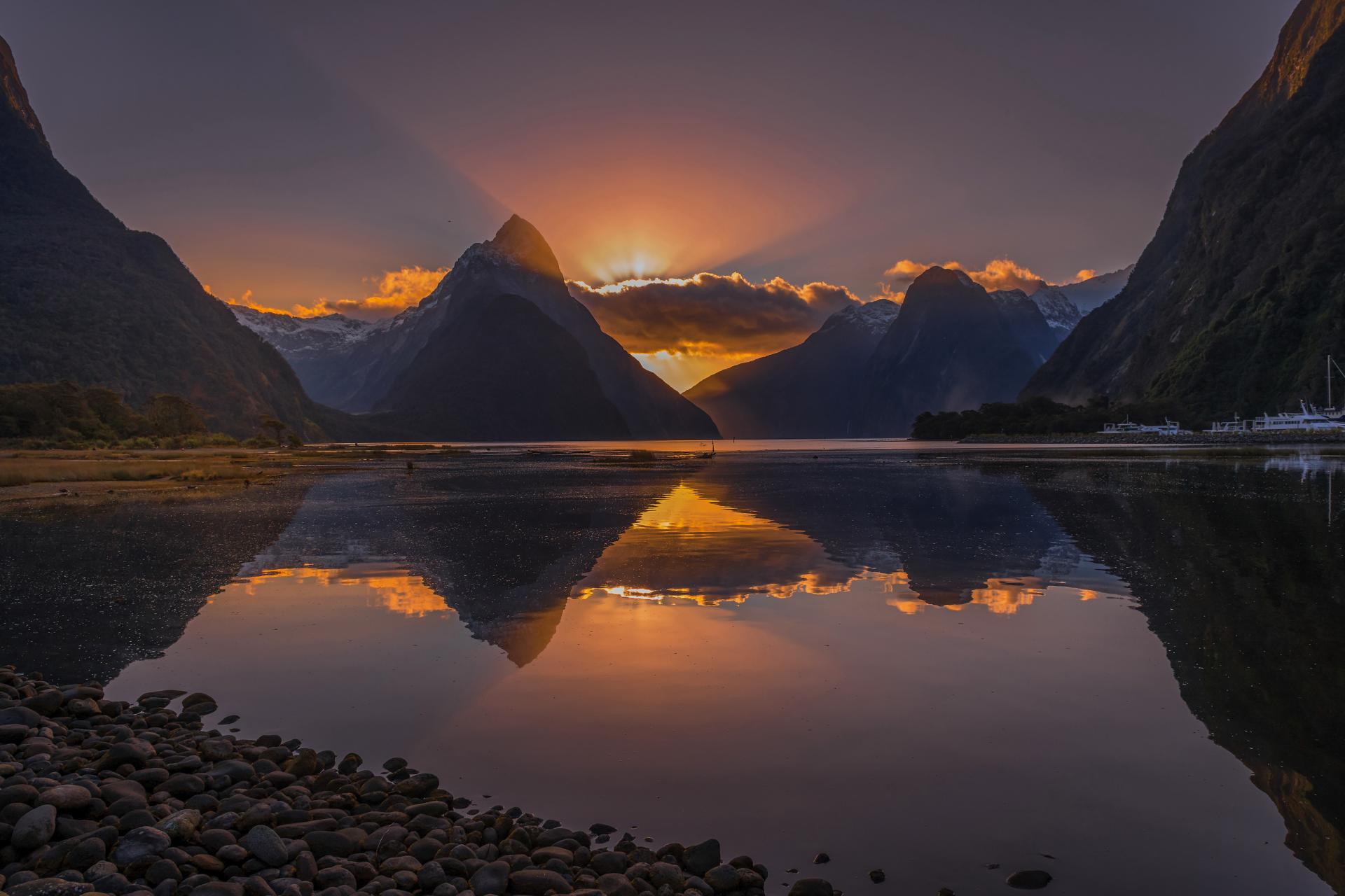 Global Photography Awards Winner - Miter Peak - winter sunset