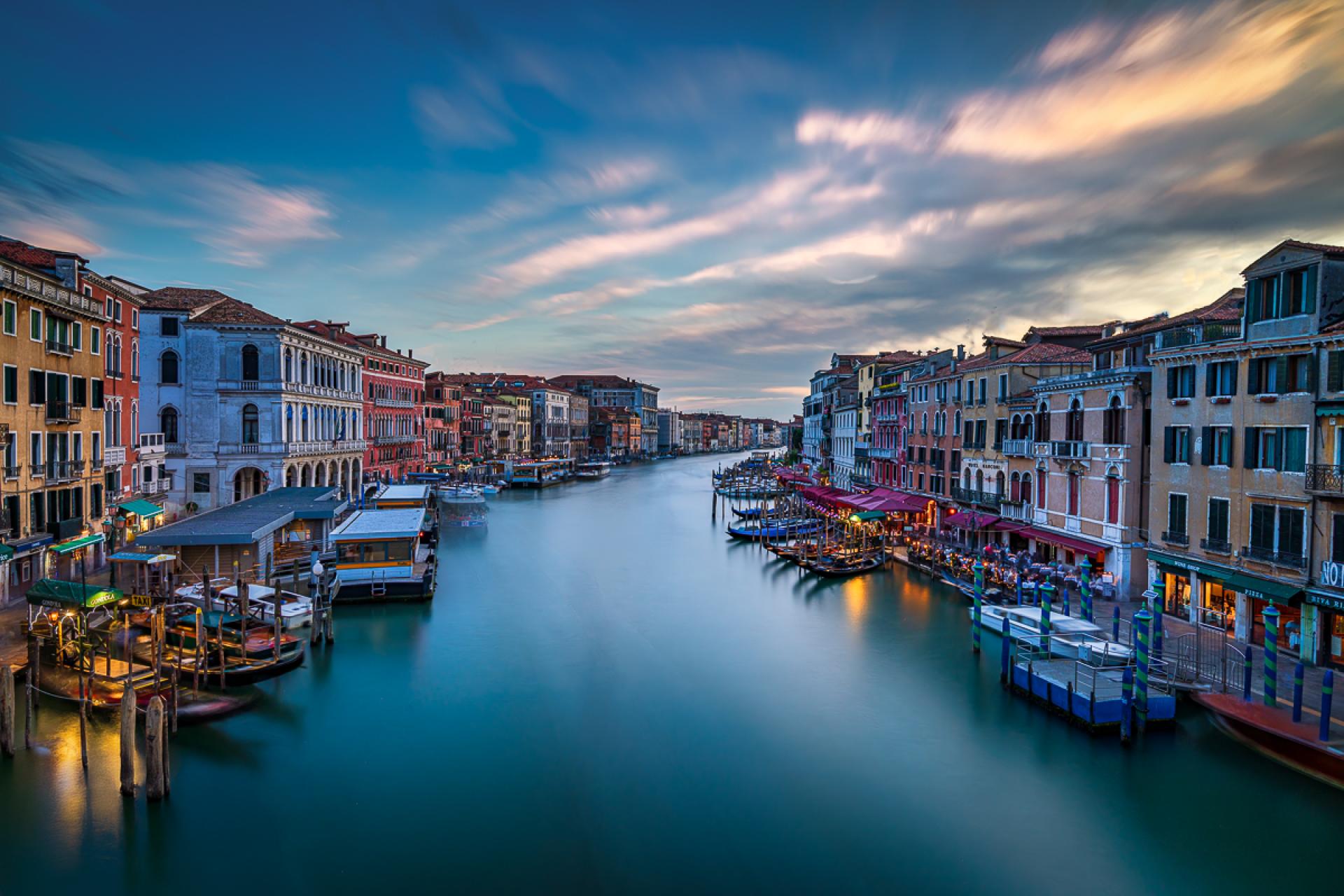 Global Photography Awards Winner - Grand Canal During Blue Hour from the Rialto Bridge 
